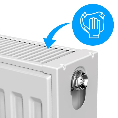 GRZEJNIK PŁYTOWY STALOWY ŚCIENNY PANELOWY CO TYP 22 PODŁĄCZENIE BOCZNE 60x100 CALOR-WH-2 BIAŁY