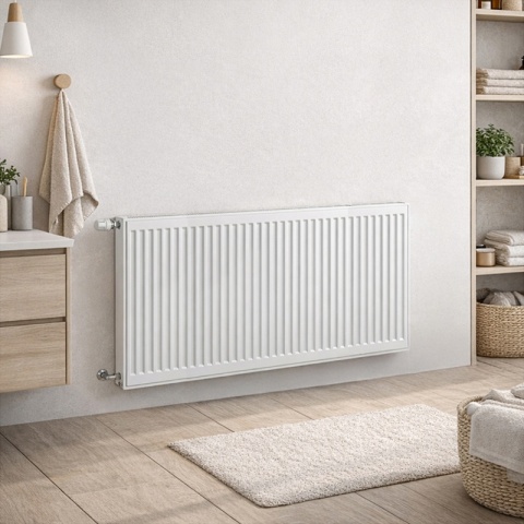 GRZEJNIK PŁYTOWY STALOWY ŚCIENNY PANELOWY CO TYP 22 PODŁĄCZENIE BOCZNE 60x120 CALOR-WH-3 BIAŁY