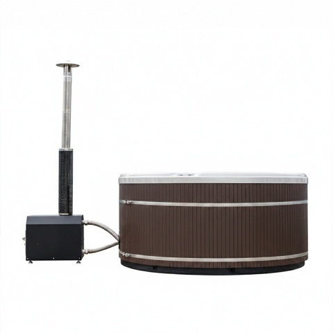 JACUZZI OGRODOWE WANNA HYBRYDOWA BALIA OGRODOWA SPA580W CAPPUCCINO OBUDOWA KAWA 200X200 CM