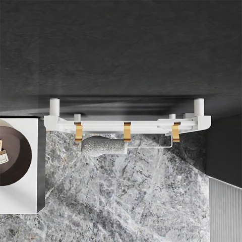 GRZEJNIK ŁAZIENKOWY ELEKTRYCZNY ALUMINIOWY DRABINKA ECO 500W Z WIESZAKAMI BIAŁY YASUR-WH