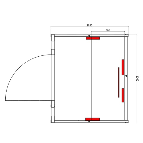 SAUNA DOMOWA SUCHA INFRARED NISKOTEMPERATUROWA TROMSO2 2-3 OSOBOWA 120x105 CM 230 V