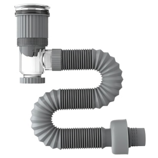 SYFON UMYWALKOWY ŁAZIENKOWY PLASTIKOWY AMOS-CH