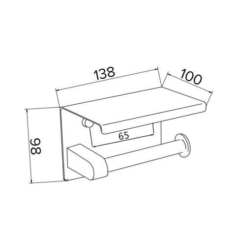 UCHWYT WIESZAK ŁAZIENKOWY NA PAPIER TOALETOWY CLARK-GL-BR ZŁOTY SZCZOTKOWANY