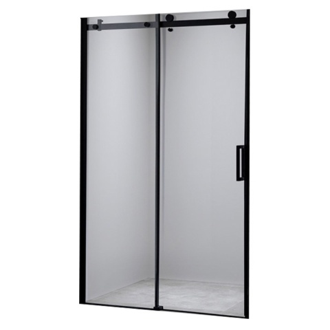 DRZWI PRYSZNICOWE PRZESUWNE DO WNĘKI ZES-SH03C-BL-110 CZARNE 105-110 CM 8 MM