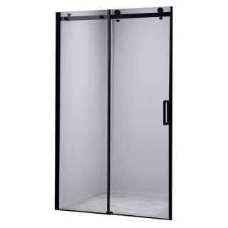 DRZWI PRYSZNICOWE PRZESUWNE DO WNĘKI ZES-SH03D-BL-120 CZARNE 115-120 CM 8 MM