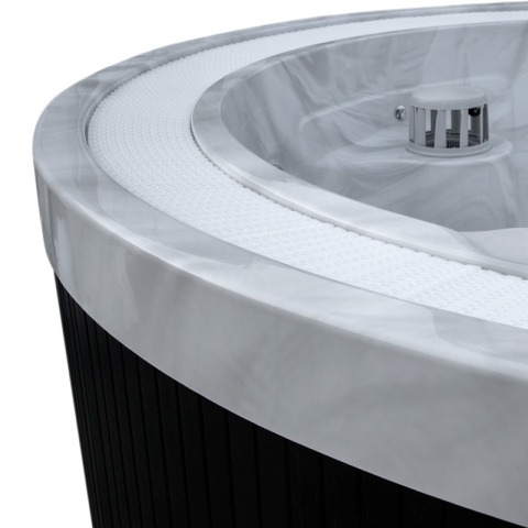 JACUZZI ® OGRODOWE WANNA SPA540 BIAŁY MARMUR OBUDOWA ANTRACYT 240X240 CM