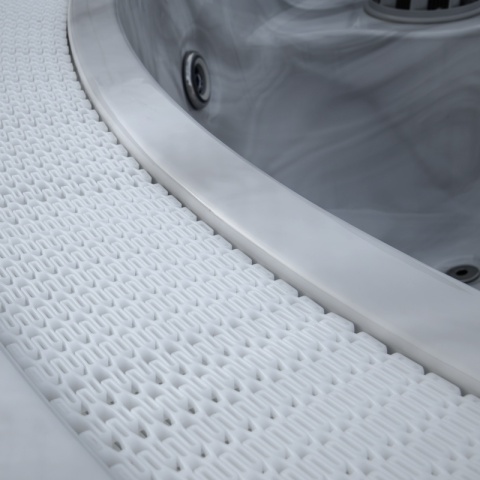 JACUZZI ® OGRODOWE WANNA SPA540 BIAŁY MARMUR OBUDOWA ANTRACYT 240X240 CM