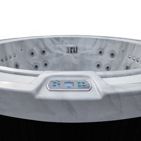 JACUZZI ® OGRODOWE WANNA SPA540 BIAŁY MARMUR OBUDOWA ANTRACYT 240X240 CM