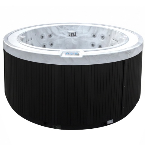 JACUZZI ® OGRODOWE WANNA SPA540 BIAŁY MARMUR OBUDOWA ANTRACYT 240X240 CM