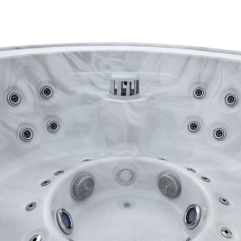 JACUZZI ® OGRODOWE WANNA SPA540 BIAŁY MARMUR OBUDOWA ANTRACYT 240X240 CM