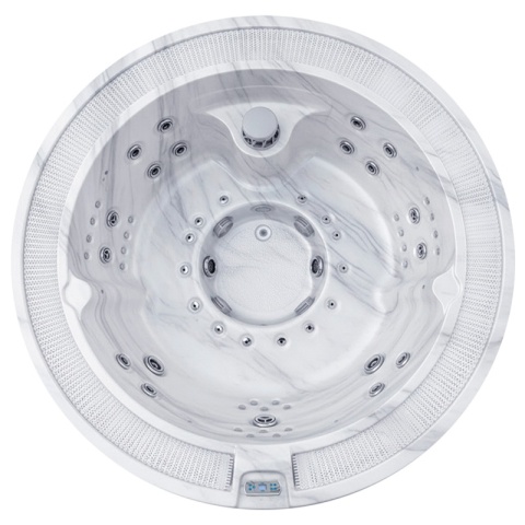 JACUZZI ® OGRODOWE WANNA SPA540 BIAŁY MARMUR OBUDOWA ANTRACYT 240X240 CM