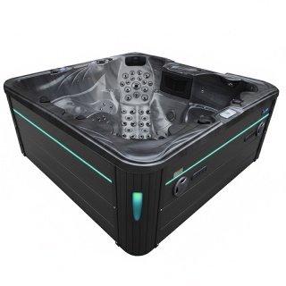 JACUZZI ® OGRODOWE WANNA SPA703A CZARNA FALA OCEANU OBUDOWA ANTRACYT 230x230 CM