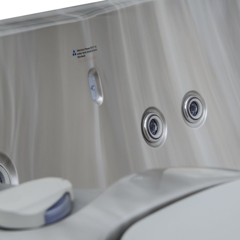JACUZZI ® OGRODOWE WANNA HYBRYDOWA BALIA OGRODOWA SPA521W CAPPUCCINO OBUDOWA ANTRACYT 230X230 CM