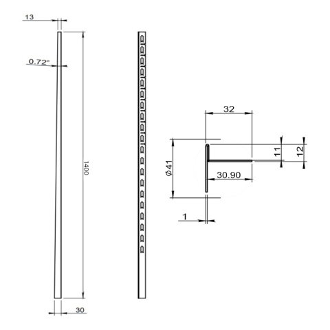 LISTWA SPADKOWA BRODZIKOWA ZŁOTA LEWA 140 CM LSB-GL-L-140