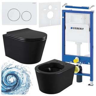 ZESTAW PODTYNKOWY WC STELAŻ GEBERIT DUOFIX MISKA ELITE-MTB-03 PRZYCISK DELTA 20 BIAŁY