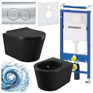 ZESTAW PODTYNKOWY WC STELAŻ GEBERIT DUOFIX MISKA ELITE-MTB-03 PRZYCISK DELTA 20 CHROM