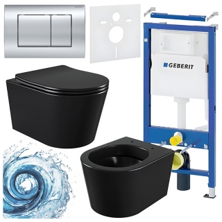 ZESTAW PODTYNKOWY WC STELAŻ GEBERIT DUOFIX MISKA ELITE-MTB-03 PRZYCISK DELTA 30 CHROM