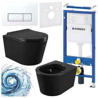 ZESTAW PODTYNKOWY WC STELAŻ GEBERIT DUOFIX MISKA ELITE-MTB-03 PRZYCISK DELTA 50 BIAŁY