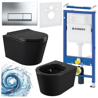 ZESTAW PODTYNKOWY WC STELAŻ GEBERIT DUOFIX MISKA ELITE-MTB-03 PRZYCISK DELTA 50 CHROM