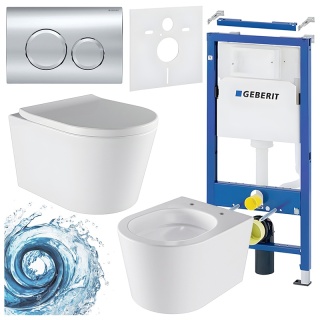ZESTAW PODTYNKOWY WC STELAŻ GEBERIT DUOFIX MISKA ELITE-WH-02 PRZYCISK DELTA 20 CHROM