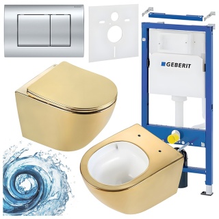 ZESTAW PODTYNKOWY WC STELAŻ GEBERIT DUOFIX MISKA FLOW-GL-WH-TR-03 PRZYCISK DELTA 30 CHROM