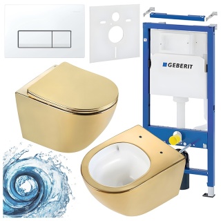 ZESTAW PODTYNKOWY WC STELAŻ GEBERIT DUOFIX MISKA FLOW-GL-WH-TR-03 PRZYCISK DELTA 50 BIAŁY