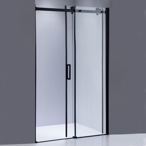 DRZWI PRYSZNICOWE PRZESUWNE DO WNĘKI ZES-SH03E-BL-130 CZARNE 125-130 CM 8 MM