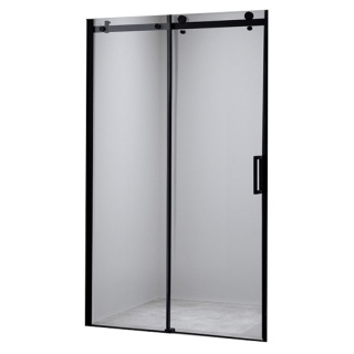 DRZWI PRYSZNICOWE PRZESUWNE DO WNĘKI ZES-SH03F-BL-140 CZARNE 135-140 CM 8 MM