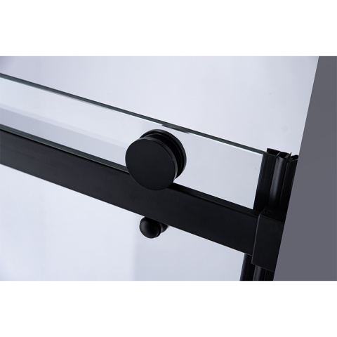 DRZWI PRYSZNICOWE PRZESUWNE DO WNĘKI ZES-SH03F-BL-140 CZARNE 135-140 CM 8 MM
