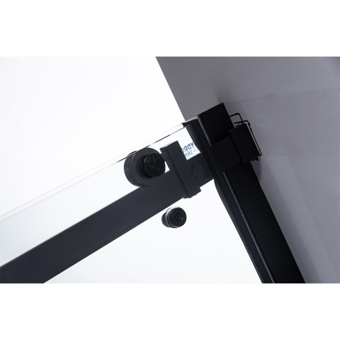DRZWI PRYSZNICOWE PRZESUWNE DO WNĘKI ZES-SH03G-BL-150 CZARNE 145-150 CM 8 MM