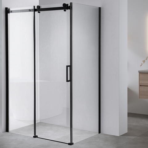 KABINA PRYSZNICOWA PROSTOKĄTNA ZES-BS15B-110X80 CZARNA 110x80 CM