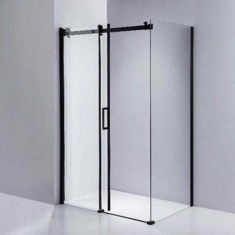 KABINA PRYSZNICOWA PROSTOKĄTNA ZES-BS15B-110X80 CZARNA 110x80 CM
