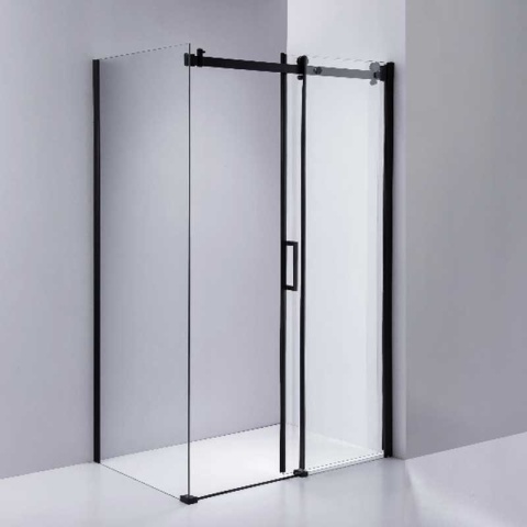 KABINA PRYSZNICOWA PROSTOKĄTNA ZES-BS15B-110X80 CZARNA 110x80 CM