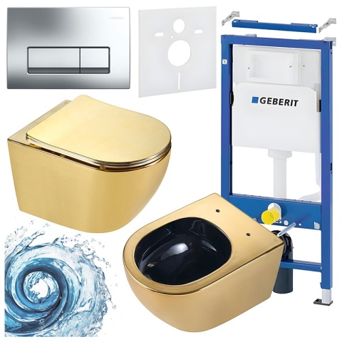 ZESTAW PODTYNKOWY WC STELAŻ GEBERIT DUOFIX MISKA MIZU-GL-BL-TR-03 PRZYCISK DELTA 50 CHROM