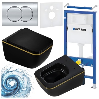ZESTAW PODTYNKOWY WC STELAŻ GEBERIT DUOFIX MISKA YUZU-MTB-GL-TR-03 PRZYCISK DELTA 01 CHROM