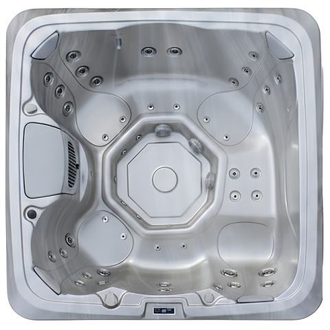 JACUZZI ® OGRODOWE WANNA HYBRYDOWA BALIA OGRODOWA SPA521W CAPPUCCINO OBUDOWA KAWA 230X230 CM