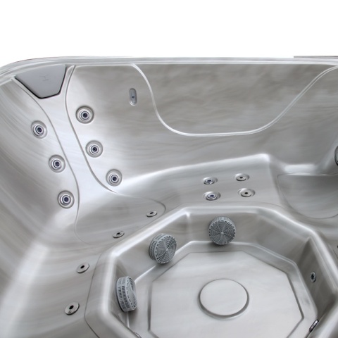 JACUZZI ® OGRODOWE WANNA HYBRYDOWA BALIA OGRODOWA SPA521W CAPPUCCINO OBUDOWA KAWA 230X230 CM