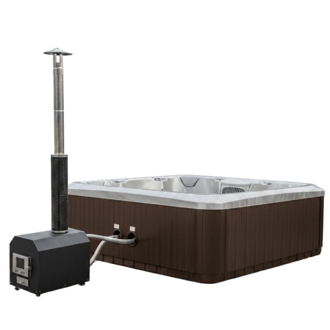 JACUZZI ® OGRODOWE WANNA HYBRYDOWA BALIA OGRODOWA SPA521W CAPPUCCINO OBUDOWA KAWA 230X230 CM