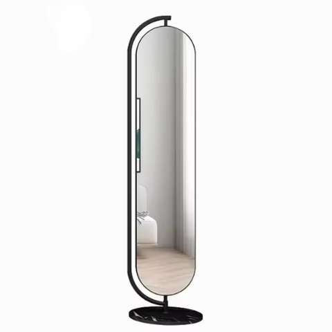 LUSTRO STOJĄCE 173 X 45 W RAMIE DUŻE OWALNE DO PRZEDPOKOJU MAKIJAŻU Z PÓŁKĄ ELIZA