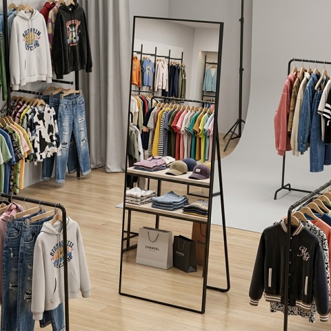 LUSTRO STOJĄCE 170 X 65 CM W RAMIE DUŻE WYSOKIE PROSTOKĄTNE DO PRZEDPOKOJU MAKIJAŻU ANNA