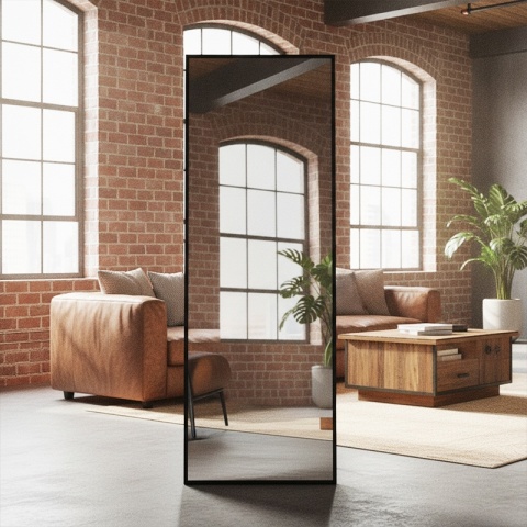 LUSTRO STOJĄCE 170 X 65 CM W RAMIE DUŻE WYSOKIE PROSTOKĄTNE DO PRZEDPOKOJU MAKIJAŻU ANNA