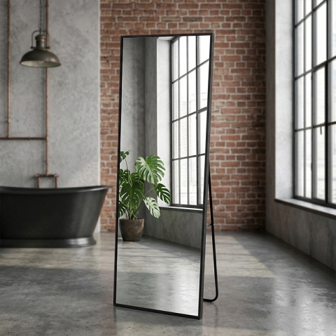 LUSTRO STOJĄCE 170 X 65 CM W RAMIE DUŻE WYSOKIE PROSTOKĄTNE DO PRZEDPOKOJU MAKIJAŻU ANNA