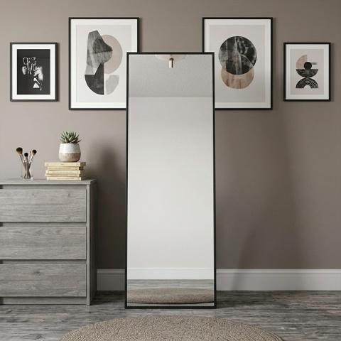 LUSTRO STOJĄCE 170 X 65 CM W RAMIE DUŻE WYSOKIE PROSTOKĄTNE DO PRZEDPOKOJU MAKIJAŻU ANNA