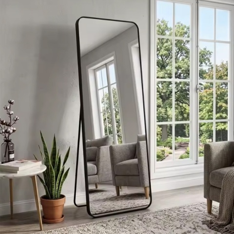 LUSTRO STOJĄCE 170 X 65 CM W RAMIE DUŻE WYSOKIE PROSTOKĄTNE DO PRZEDPOKOJU MAKIJAŻU STELLA
