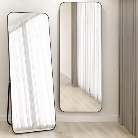 LUSTRO STOJĄCE 170 X 65 CM W RAMIE DUŻE WYSOKIE PROSTOKĄTNE DO PRZEDPOKOJU MAKIJAŻU STELLA