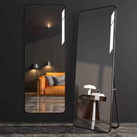 LUSTRO STOJĄCE 170 X 65 CM W RAMIE DUŻE WYSOKIE PROSTOKĄTNE DO PRZEDPOKOJU MAKIJAŻU STELLA