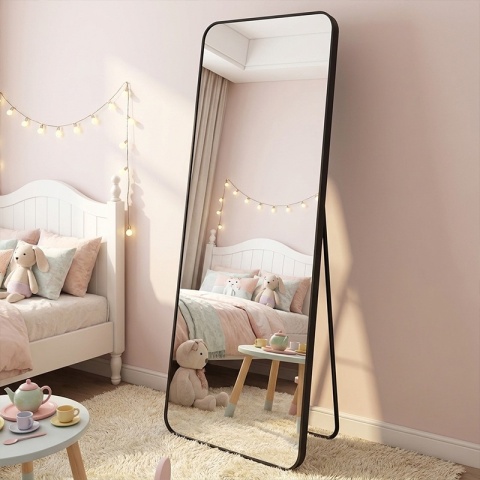 LUSTRO STOJĄCE 170 X 65 CM W RAMIE DUŻE WYSOKIE PROSTOKĄTNE DO PRZEDPOKOJU MAKIJAŻU STELLA