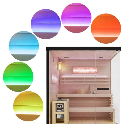 SAUNA FIŃSKA WYSOKOTEMPERATUROWA Z PIECEM LARK5/HARVIA 6KW 4-5 OSOBOWA 180x160 CM