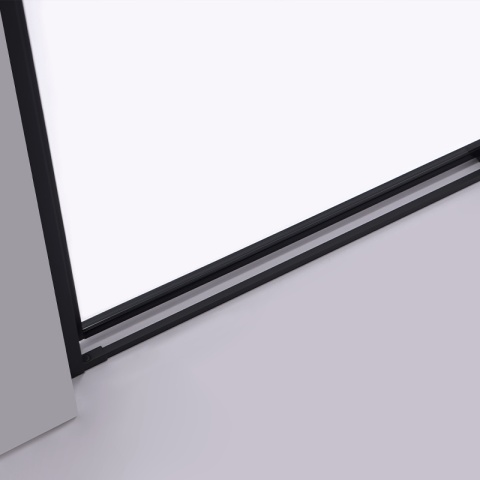 DRZWI PRYSZNICOWE WNĘKOWE PRZESUWNE SUPER SLIM NOVA CZARNE 90CM SZKŁO 6 MM