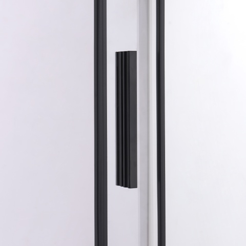 DRZWI PRYSZNICOWE WNĘKOWE PRZESUWNE SUPER SLIM NOVA CZARNE 90CM SZKŁO 6 MM